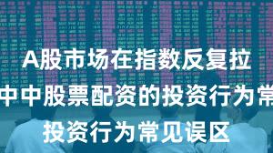 A股市场在指数反复拉锯阶段中中股票配资的投资行为常见误区